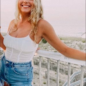 Princess Polly white crop top